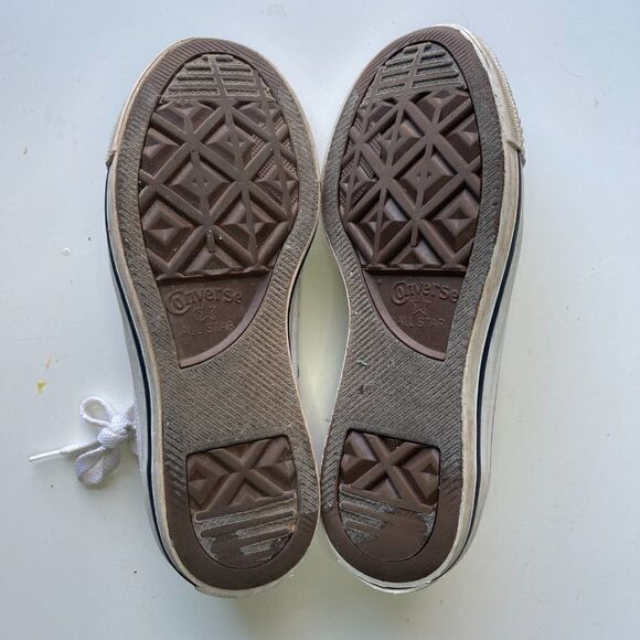 Converse Allstar White Canvas Low Top Sneakers Women's Size 6 - Picture 3 of 4